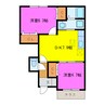 ニューアーバンＢ 2DKの間取り