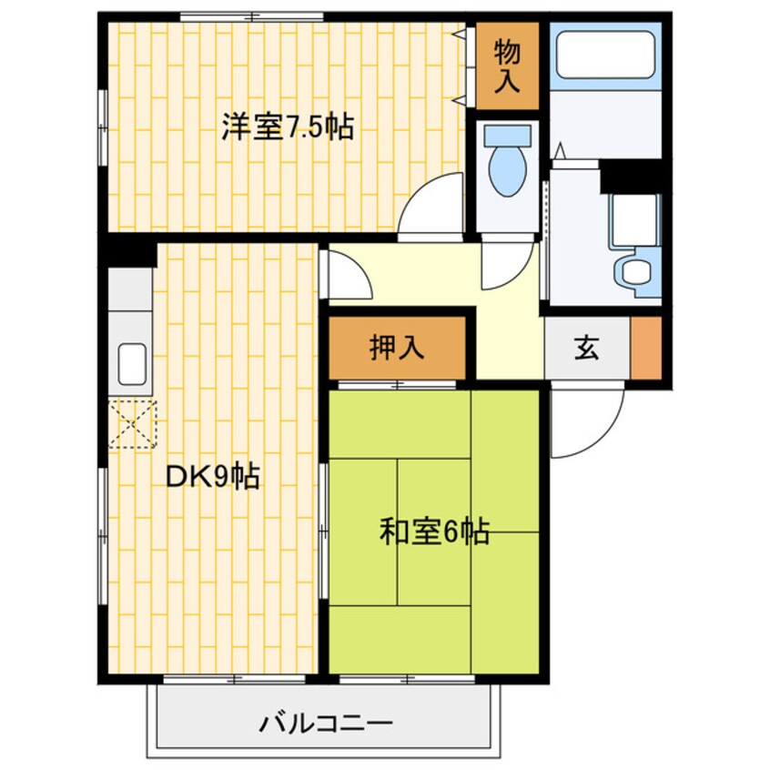 間取図 サンフローラ木原Ｂ