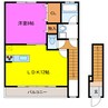 ハートプレイス 1LDKの間取り