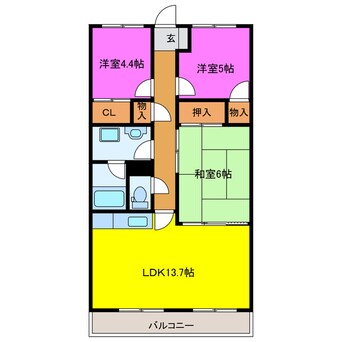 間取図 クラウンハイツ