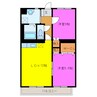 アスティオンⅢ 2LDKの間取り