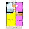 アスティオンⅢ 2LDKの間取り