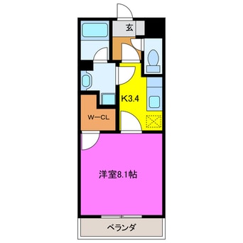 間取図 スカイコート高尾