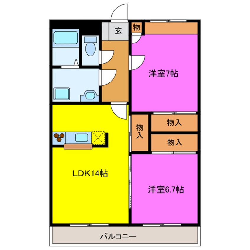 間取図 リンピア愛野