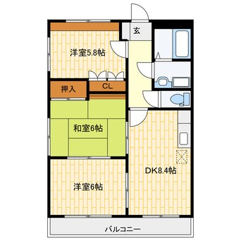 間取図 スウィート・ベル