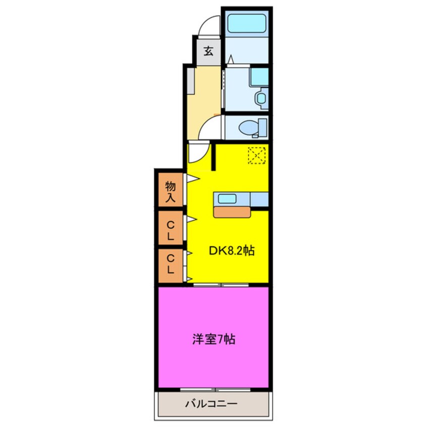 間取図 ウエスト・テール　ミュー