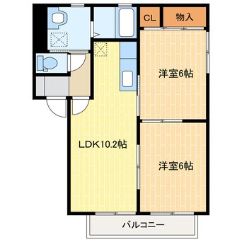 間取図 グリーン岡Ｃ