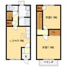 メゾン川井中町 2LDKの間取り