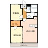 グランドール立野 2LDKの間取り