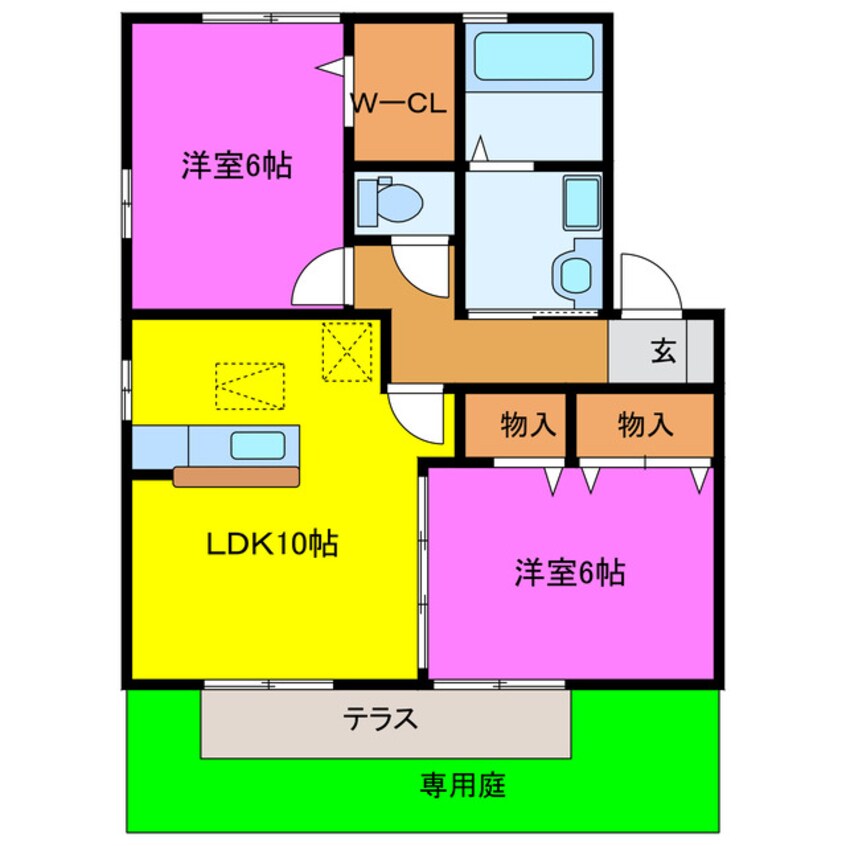 間取図 リビングタウンヴェルードＡ