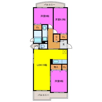 間取図 シャルマンⅢ