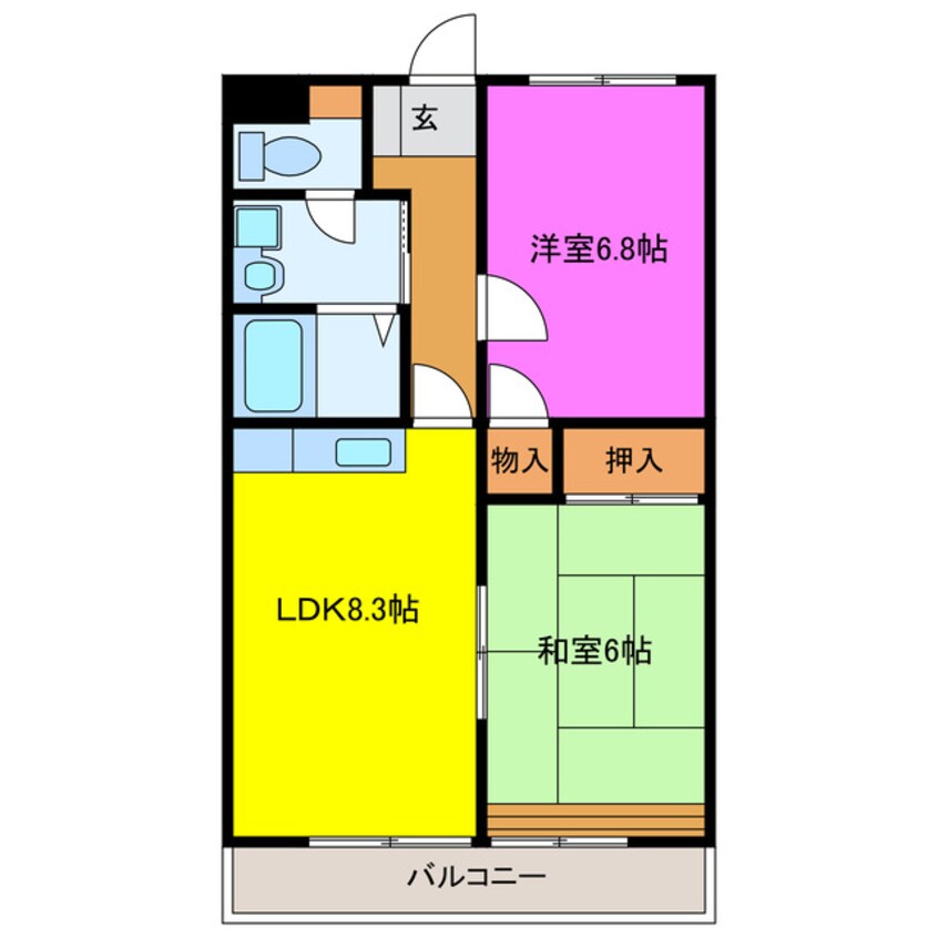 間取図 フローラ立野