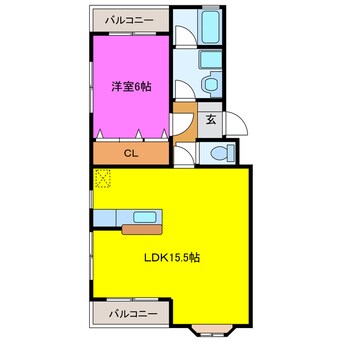 間取図 ドミールおおわら