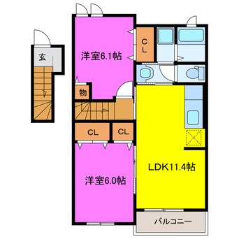 間取図 グリーン　アヴェニュー