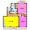 クレール２１ Ⅰ 2LDKの間取り