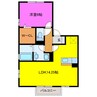 ツイトローネ２番館Ａ 1LDKの間取り