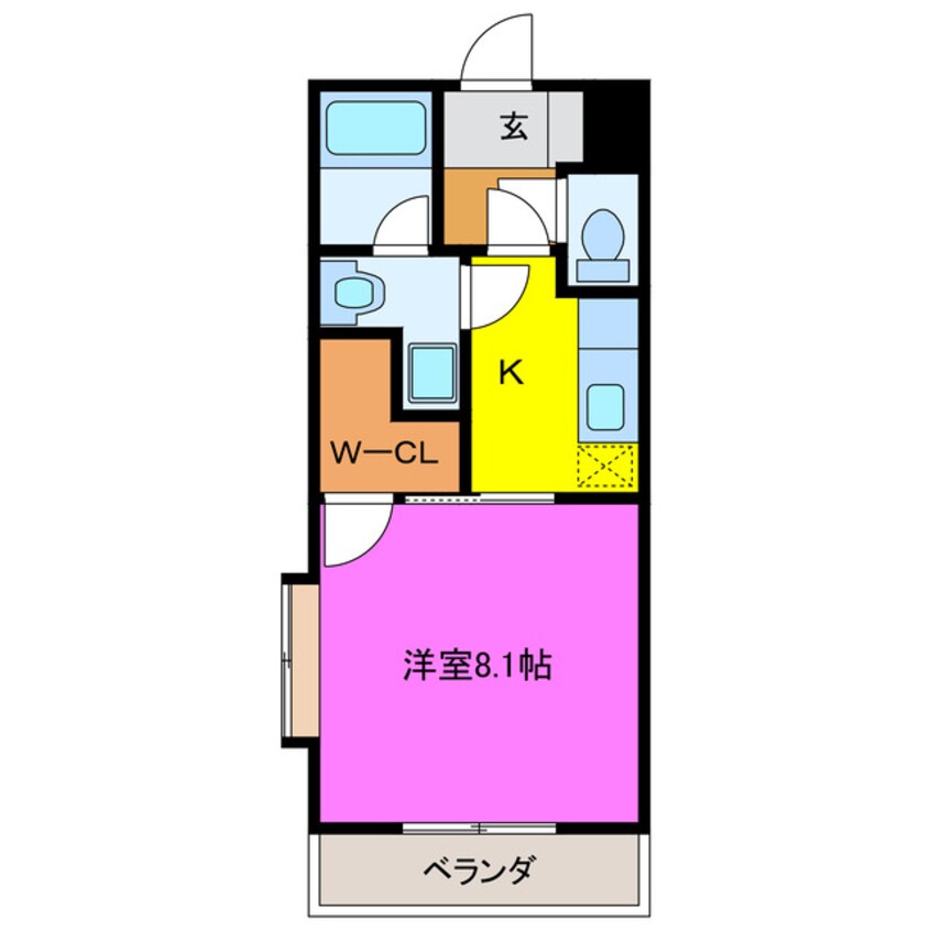 間取図 Ｖｉａ　Ｌａｔｔｅａ