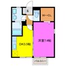リースランド春岡ⅢＡ 1DKの間取り