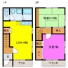 東原テラスハウス 2LDKの間取り