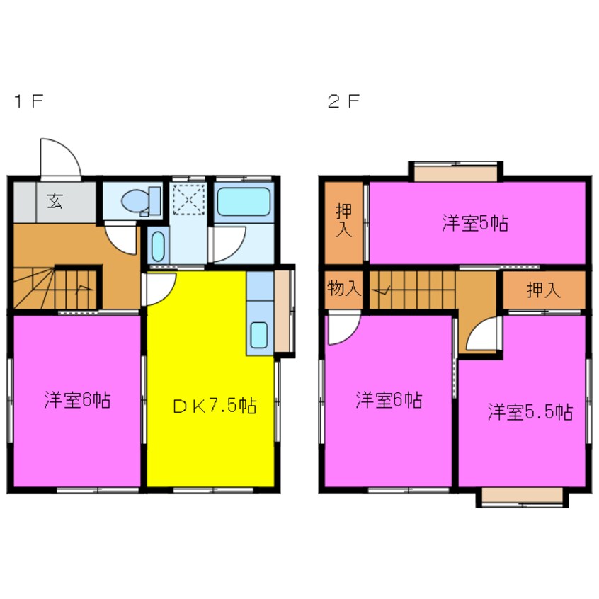 間取図 山名町貸家