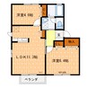メディオＡ 2LDKの間取り