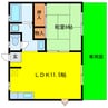 ベルエポック中川 1LDKの間取り
