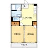 エルハイムミカノ 2LDKの間取り