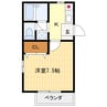 サザン雅 1Kの間取り