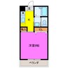 レイクビュー 1Kの間取り