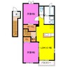 トーラスⅠ 2LDKの間取り