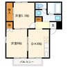 マウントパルスＡ 2DKの間取り