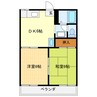 フォーブルＩ 2DKの間取り