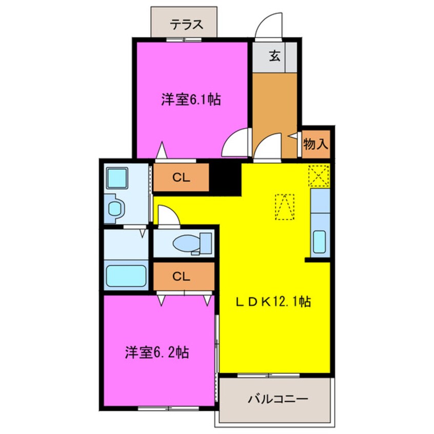 間取図 グラン　シャリル