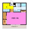 LA・KANA 1Kの間取り
