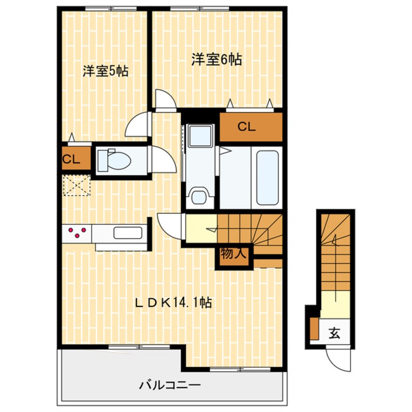 間取図 ヴィラ　ラフレシール