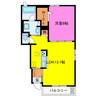 シエテ　カミーノⅢ 1LDKの間取り