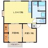 シティハイムアーバンハイツ 2LDKの間取り
