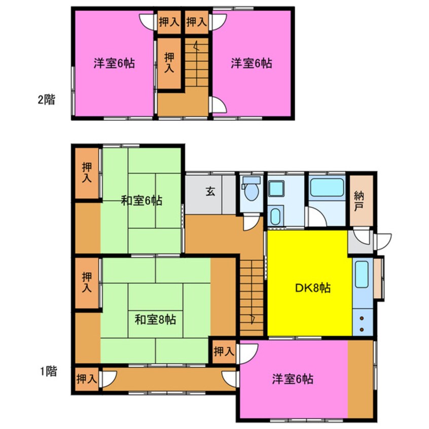 間取図 磐田市見付杉山様貸家