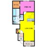 リヤン　ソリッド 1LDKの間取り