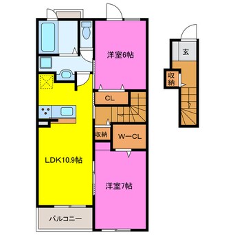 間取図 メゾン　シュシュB