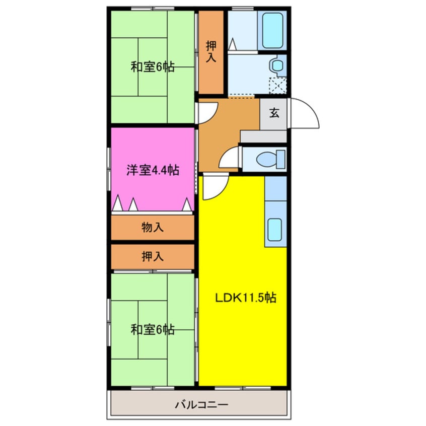 間取図 AAI　高尾