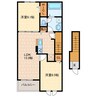 セントラルリバーR 2LDKの間取り