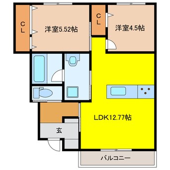 間取図 カウベルⅥ