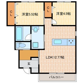 間取図 カウベルⅥ