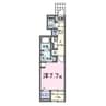 フーガ 1Kの間取り