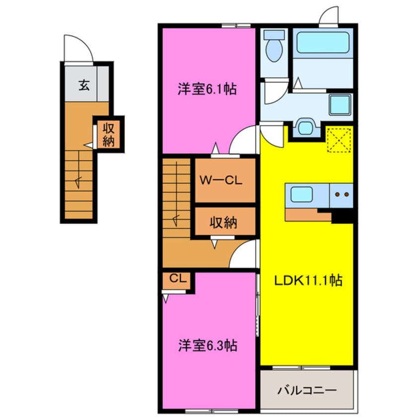 間取図 エルフォルク・スカイⅡ