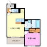 D-Hills栄町 1LDKの間取り