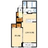 エスジーパレス 1LDKの間取り