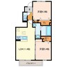 仮）D-ROOM加茂 2LDKの間取り