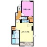 ペルティカ 1LDKの間取り
